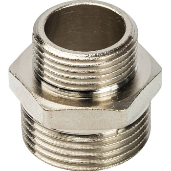 Ниппель переходной Ду 25*20 (1"х3/4") наружная резьба никель STOUT